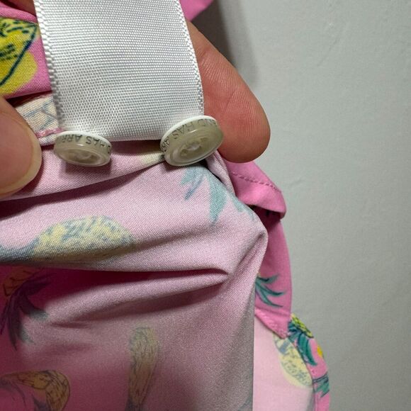 Chubbies Top Button Up Collar Short Sleeve Shirt Pink Pineapple Print Men sz XL - Picture 8 of 9